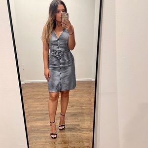 NWT Blue & White Gingham Dress by J. Crew